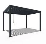 Weide Classic Alu-Stahl Pavillon 3 x 4 M Anthrazit Pergola Freistehend