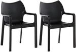 CLP 2er Set Stapelstuhl Diva Schwarz