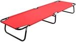 vidaXL Klappbare Sonnenliege Rot Stahl 190 x 58 x 28 cm