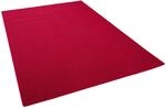 Snapstyle Feinschlingen Velour Teppich Strong Rot 160x160cm