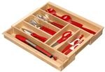 SOTECH ORGA-BOX III Buche Besteckeinsatz Ausziehbar 40-60 cm H&ouml;he 56 mm F&uuml;r Nobilia