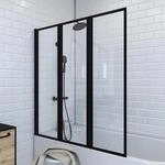 Aurlane Badewannenaufsatz Tripple Black 143 cm x 125 cm 3-teilig