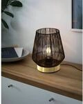 Eglo Tischleuchte Escandidos 1-flammig &Oslash; 22 cm Messing-Schwarz-Gold