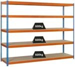 PROREGAL Schwerlastregal Wood Beast Five HxBxT 200 x 180 x 60 cm 5 Ebenen...