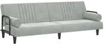 vidaXL Schlafsofa mit Armlehnen Hellgrau Samt 351894