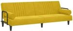 vidaXL Schlafsofa mit Armlehnen Gelb Samt 351899