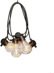Konstsmide Solar LED-Lichterkette Party Gl&uuml;hlampenform 4,50 m Schwarz