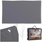 Relaxdays Sonnensegel Polyester Edelstahl Grau UV-Schutz 2 x 4 m 1,3 kg