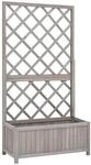 vidaXL Garten-Spalier mit Blumenkasten Grau 70x30x135 cm Tannenholz 316490