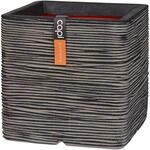 Capi Pflanztopf Rib NL quadratisch 50 cm x 50 cm x 50 cm Anthrazit
