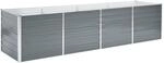 vidaXL Garten-Hochbeet Stahl 320x80x77 cm Grau 659809