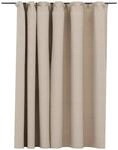 vidaXL Verdunkelungsvorhang mit Haken Leinenoptik Beige 290x245 cm