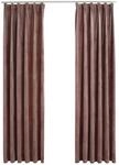 vidaXL Verdunkelungsvorh&auml;nge Haken 2 Stk Samt Antik-Rosa 140x245cm