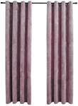 vidaXL Verdunkelungsvorh&auml;nge mit &Ouml;sen 2 Stk Samt Antik-Rosa 140x225cm 134521