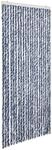vidaXL Insektenschutz-Vorhang Blau Wei&szlig; und Silbern 90x220cm Chenille 284274