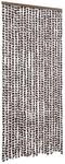 vidaXL Insektenschutz-Vorhang Braun und Wei&szlig; 90x220 cm Chenille 325452