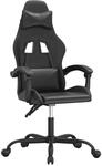 vidaXL Gaming-Stuhl Drehbar Schwarz Kunstleder 349551