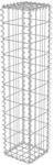 vidaXL Gabionenwand mit Abdeckung Verzinkter Stahl 20x20x100 cm 143575