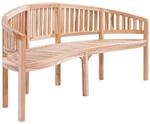 vidaXL Bananenbank Massivholz Teak 200 cm