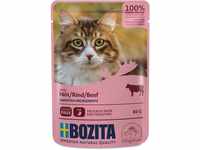 Bozita Katzen-Nassfutter Pouch HiS Rind für Katzen 85 g