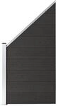 vidaXL Zaunelement WPC 95x 105-180 cm Schwarz 148974