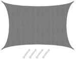 AMANKA HDPE Sonnensegel Wasserdurchl&auml;ssig - 5 x 3 m Rechteckig Grau