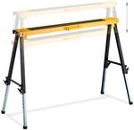 Relaxdays Klappbock Stahl Schwarz H&ouml;henverstellbar mit Tragegriff 2er Set 91,5 cm x