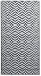 vidaXL Outdoorteppich Wei&szlig; Und Schwarz 120x180 Cm Pp 643949