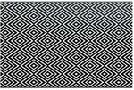 vidaXL Outdoorteppich Wei&szlig; Und Schwarz 190x290 Cm Pp 643951