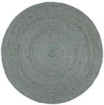 vidaXL Teppich Handgefertigt Jute Rund 210 cm Olivgr&uuml;n 343600
