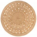 vidaXL Teppich Geflochten Jute 180 cm Rund 343590