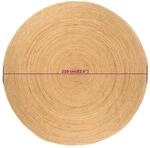 vidaXL Teppich Jute Geflochten 210 Cm Rund 1184013