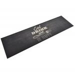 vidaXL K&uuml;chenteppich Waschbar K&uuml;che Schwarz 45x150 cm Samt 136558