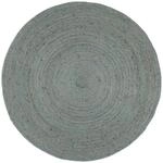 vidaXL Teppich Handgefertigt Jute Rund 180 cm Olivgr&uuml;n 343599