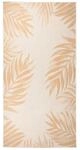 vidaXL Outdoor-Teppich Flachgewebe 100x200 cm Blattmuster 340857