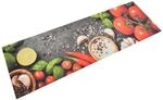 vidaXL K&uuml;chenteppich Waschbar Gem&uuml;se 60x180 cm Samt 136538