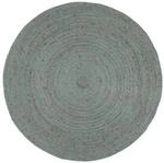 vidaXL Teppich Handgefertigt Jute Rund 240 Cm Oliv 1184029
