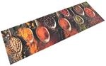 vidaXL K&uuml;chenteppich Waschbar L&ouml;ffel & Gew&uuml;rze 60x180 cm Samt 136544