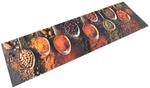 vidaXL K&uuml;chenteppich Waschbar L&ouml;ffel & Gew&uuml;rze 45x150 cm Samt 136543