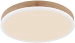Globo LED-Deckenleuchte Doro Holzfarben/Wei&szlig; &Oslash; 45 cm