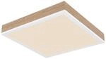 Globo LED-Deckenleuchte Doro Holzfarben/Wei&szlig; 30 x 30 cm