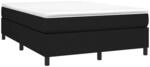 vidaXL Boxspringbett mit Matratze Schwarz 140x200 cm Stoff 3144425