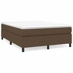 vidaXL Boxspringbett mit Matratze Dunkelbraun 140x200 cm Stoff 3144426