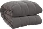 vidaXL Gewichtsdecke Grau 220x235 cm 15 kg Stoff