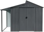 Floraworld Ger&auml;tehaus Skylight mit Anbau und Oberlicht 300 cm x 173 cm x 225 cm
