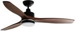 Pepeo Energiespar Deckenventilator mit LED Beleuchtung und Fernbedienung Notos 132 cm