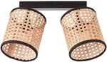 Brilliant Spot 2er Wiley matt Schwarz-Rattan