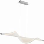 Lucande LED Pendelleuchte Edano 9626387 Dimmbar Modern in Wei&szlig; aus Textil 1-flammig