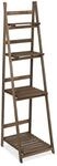 Relaxdays Blumentreppe Holz Dunkelbraun Klappbar 160 cm x 41 cm x 49 cm 3,7 kg