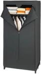 Wenko Kleiderschrank Deep Black mit Ablage 160 cm x 75 cm x 50 cm